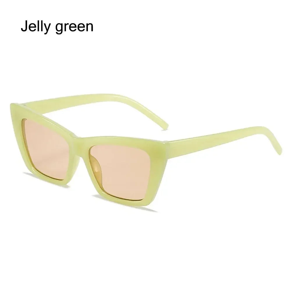 Fashion Square Sunglasses Woman Vintage Cat Eye Design Sun Glasses Female Male Personality Cool Retro Black Cateye Oculos