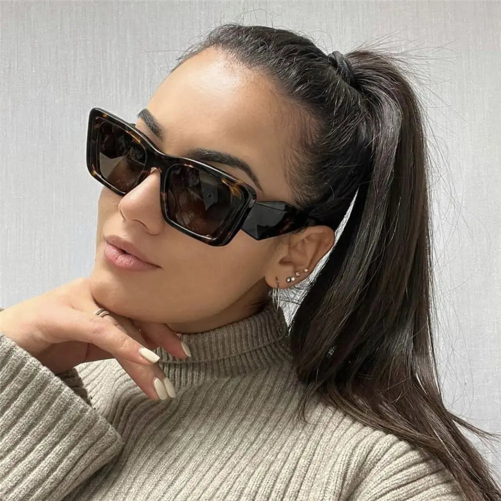 Fashion Square Sunglasses Woman Vintage Cat Eye Design Sun Glasses Female Male Personality Cool Retro Black Cateye Oculos